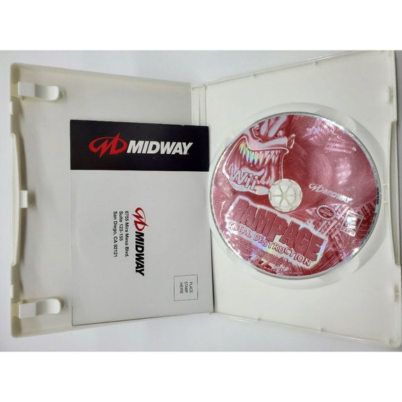 Rampage: Total Destruction (Nintendo Wii, 2006) Case & Disc Game - Picture 3 of 3